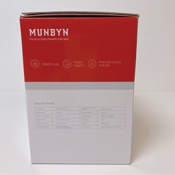 MUNBYN Thermal Shipping Label Printer Green NIB - Picture 10 of 12
